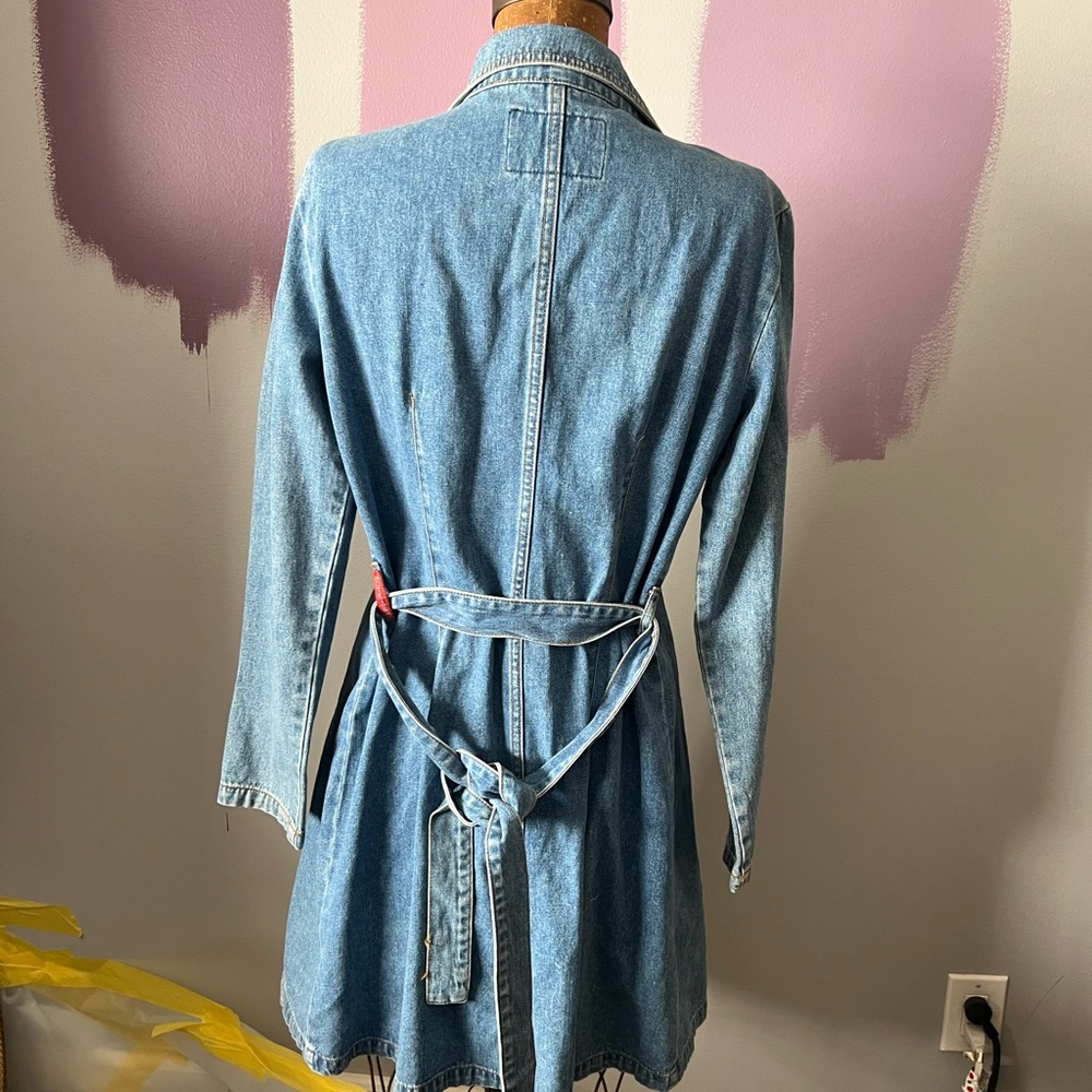 Vintage Hot Kiss Denim Duster Jacket